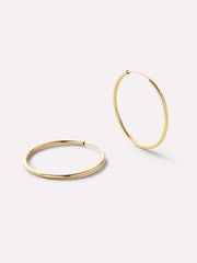 Small Gold Hoop Earrings - Gold Slim Hoops Large