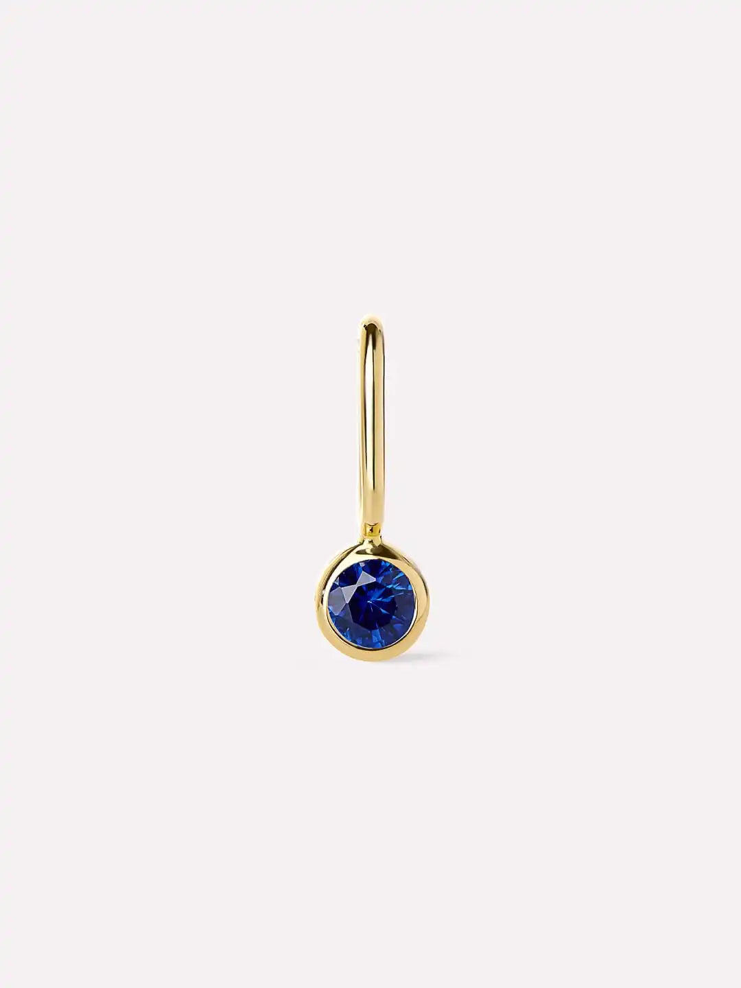 Solid Yellow Gold - Sapphire Mini Birthstone Charm