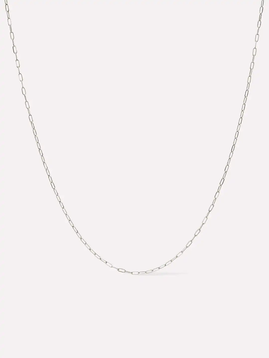 White Gold Chain - White Gold Paperclip Necklace