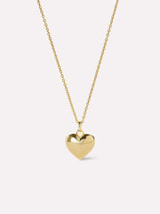 Gold Heart Necklace - Lev Small