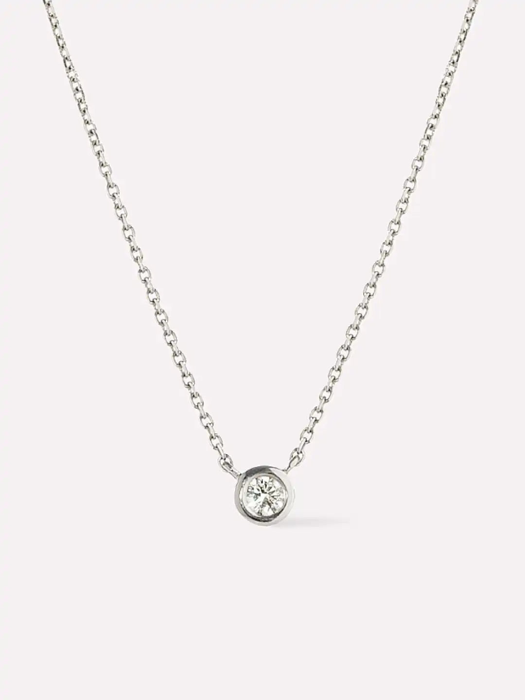 White Gold Necklace - White Gold Diamond Necklace