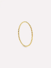 Gold Band Ring - Gold Twist Ring