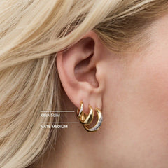 Small Gold Hoop Earrings - Nate Medium