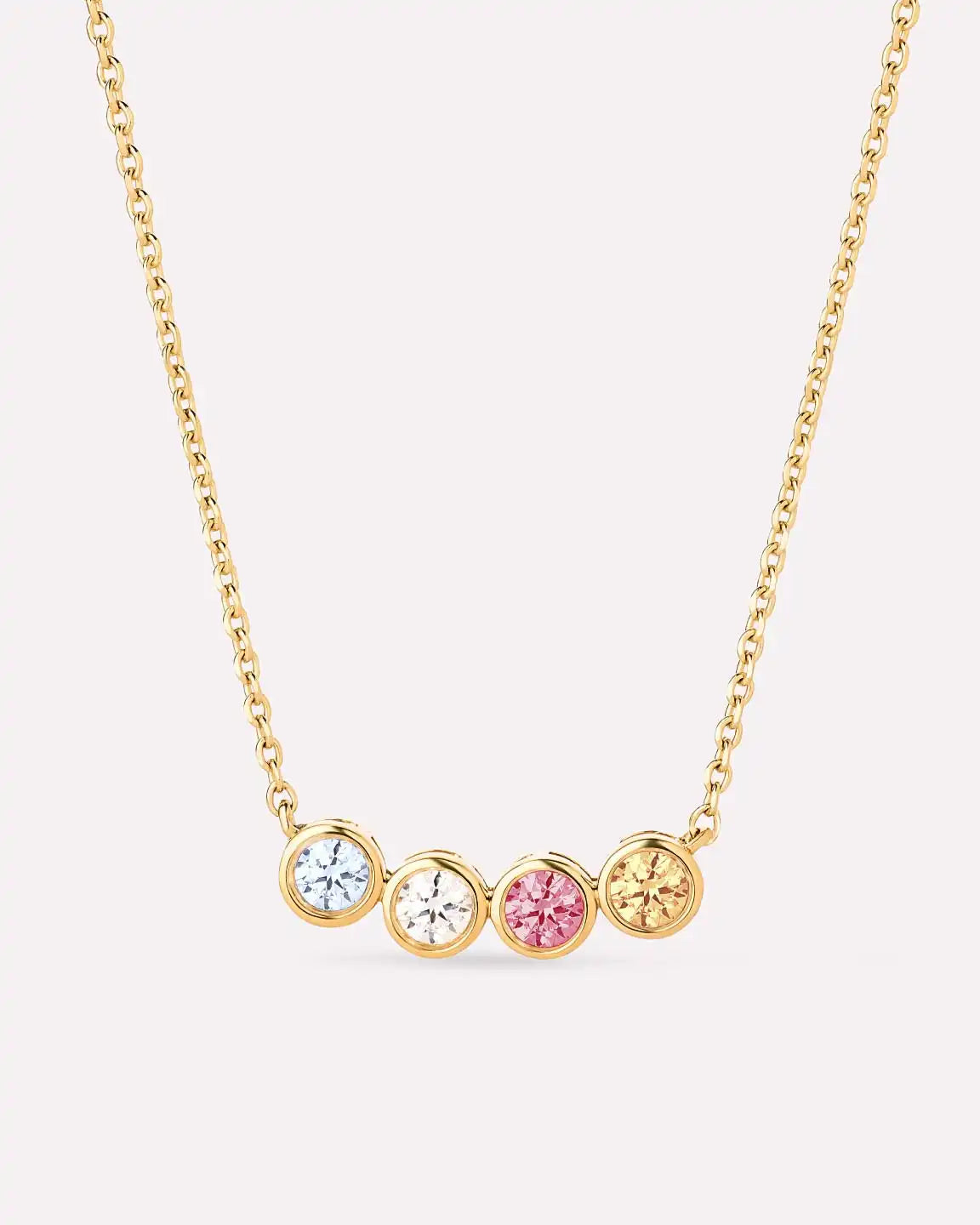 Birthstone Necklace - 4 Stone Birthstone Necklace