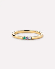 Birthstone Jewelry - 3 Stone Birthstone Ring