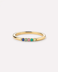 Birthstone Jewelry - 5 Stone Birthstone Ring