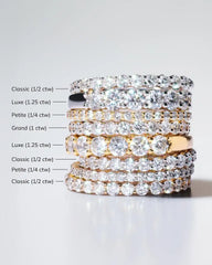 Solid Yellow Gold - Half Eternity Diamond Ring (1/4 ctw)