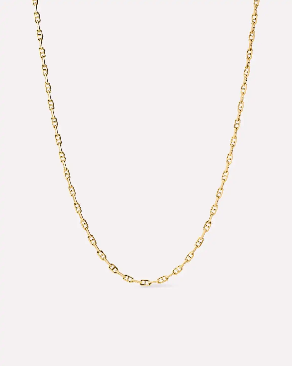Solid Yellow Gold - Mini Anchor Chain Necklace
