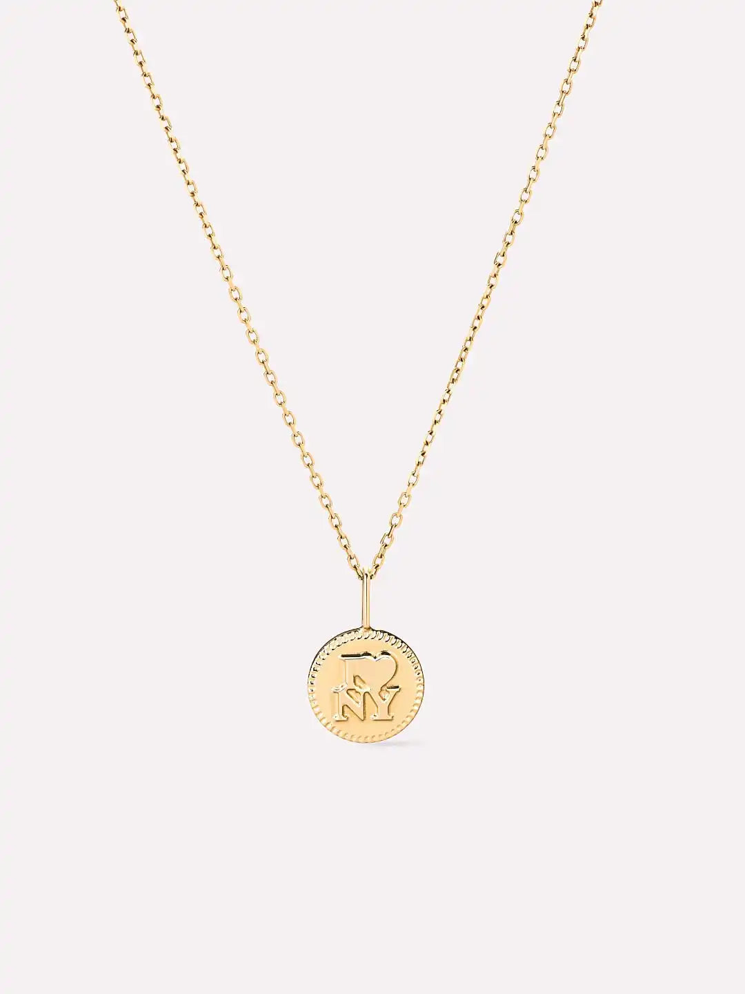 Solid Yellow Gold - NYC Charm Necklace