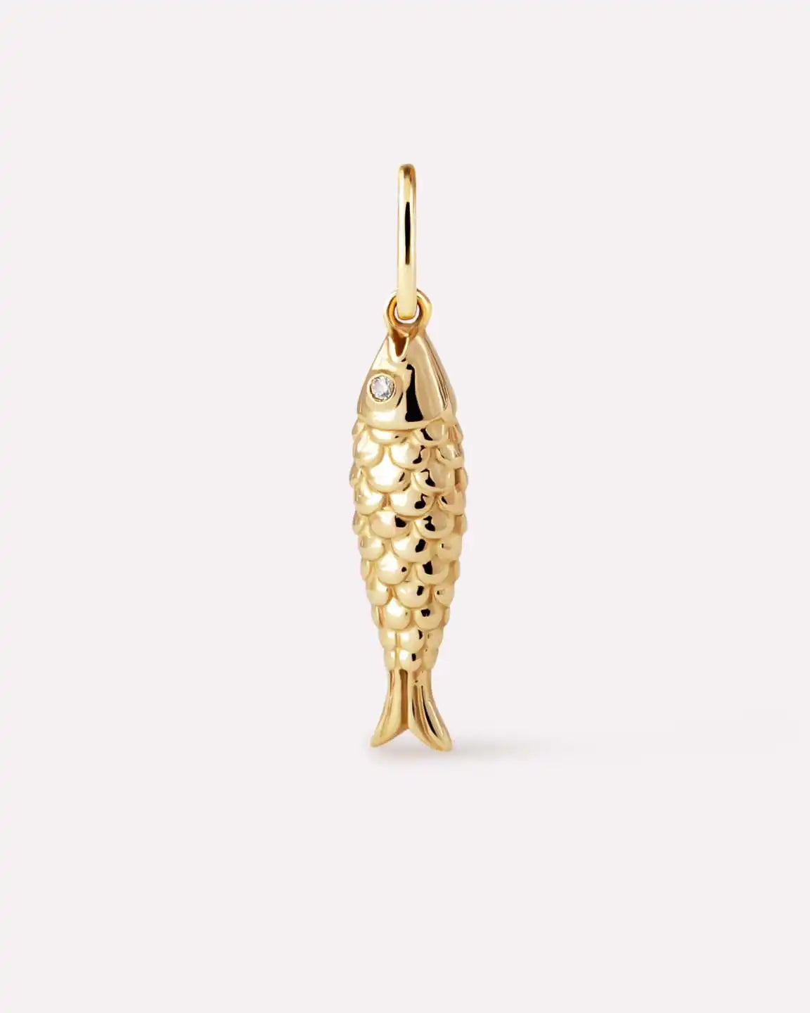 Solid Yellow Gold - Gold Fish Charm
