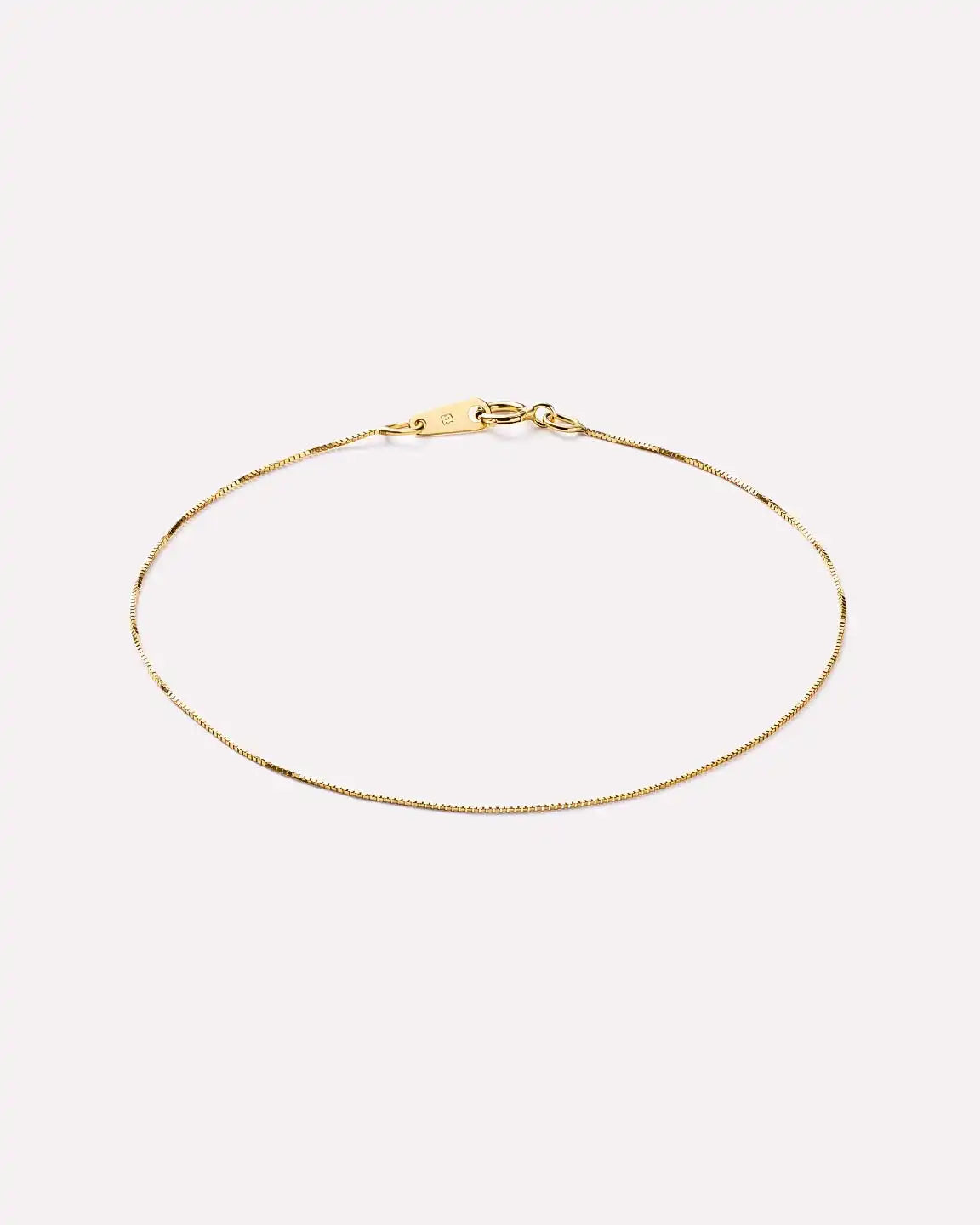 Solid Yellow Gold - Gold Mini Box Chain Bracelet