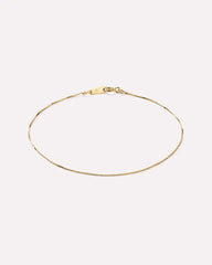Solid Yellow Gold - Gold Mini Box Chain Bracelet
