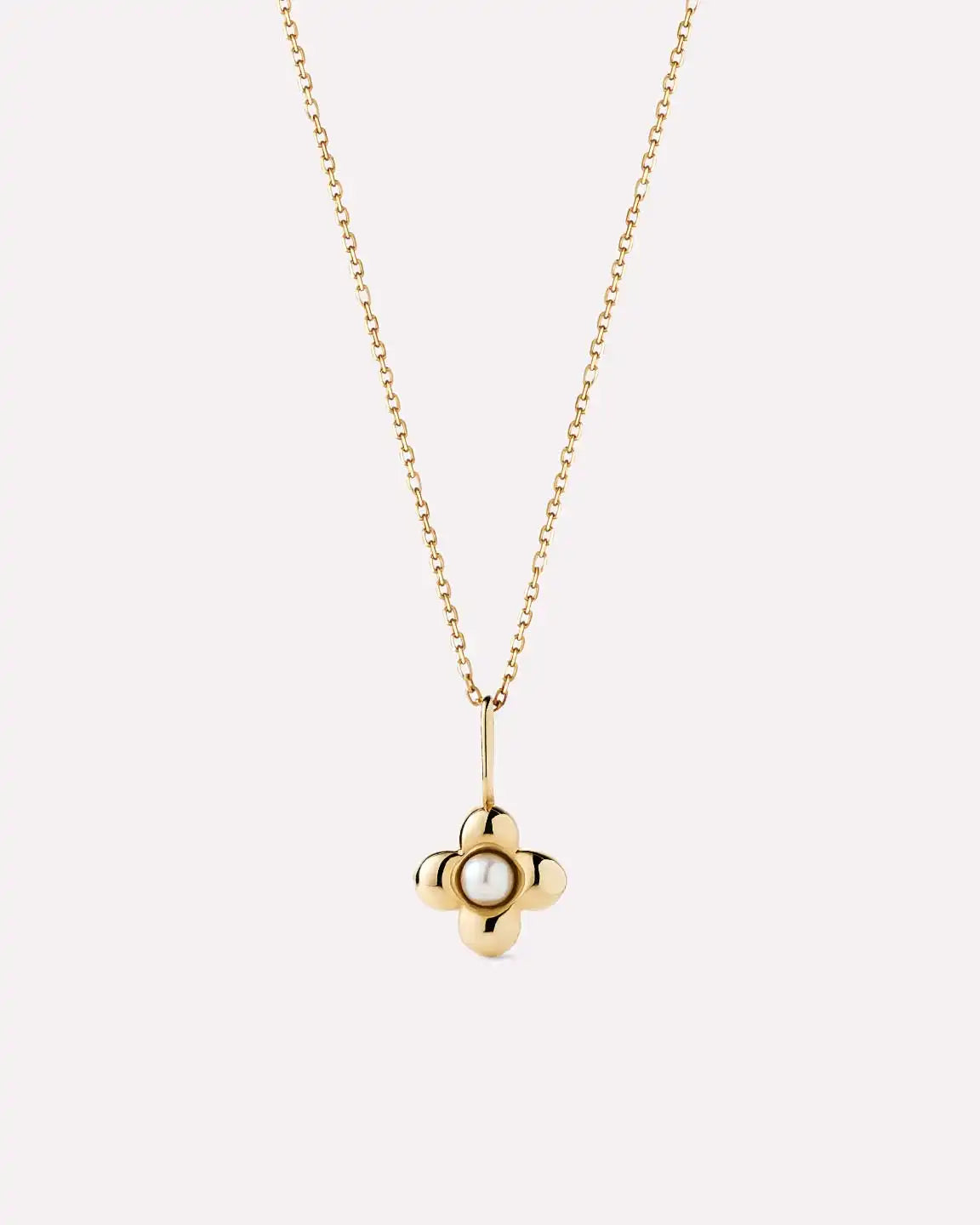 Solid Yellow Gold - Pearl Mini Liora Necklace