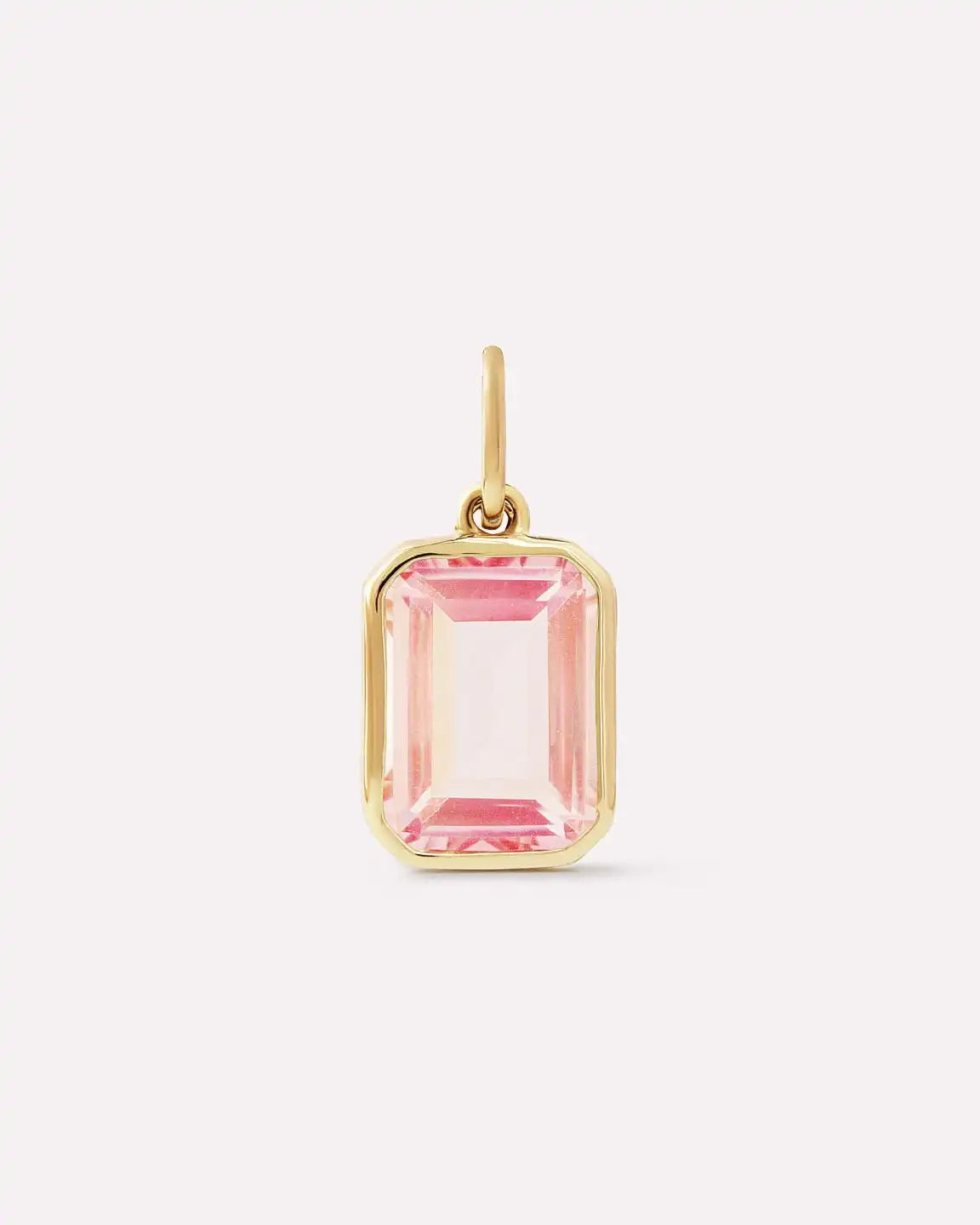 Solid Yellow Gold - Light Pink Sapphire Spritz Charm