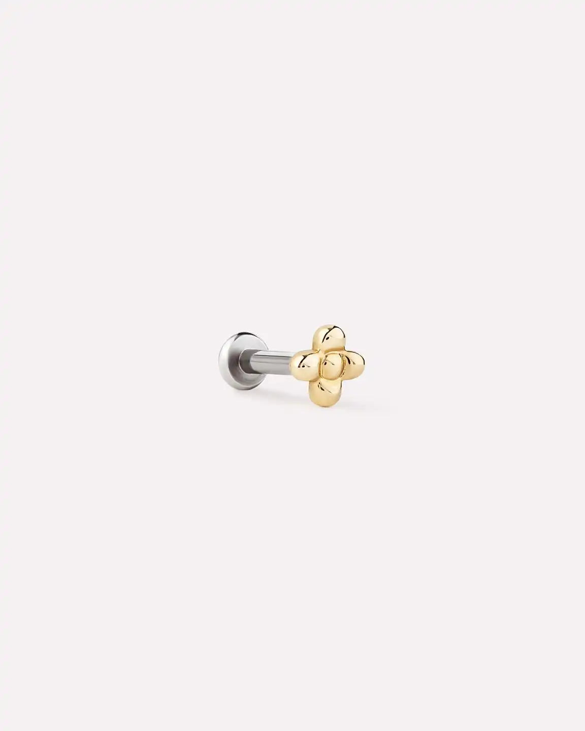 Solid Yellow Gold - Liora Flatback Single Stud