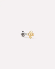 Solid Yellow Gold - Liora Flatback Single Stud