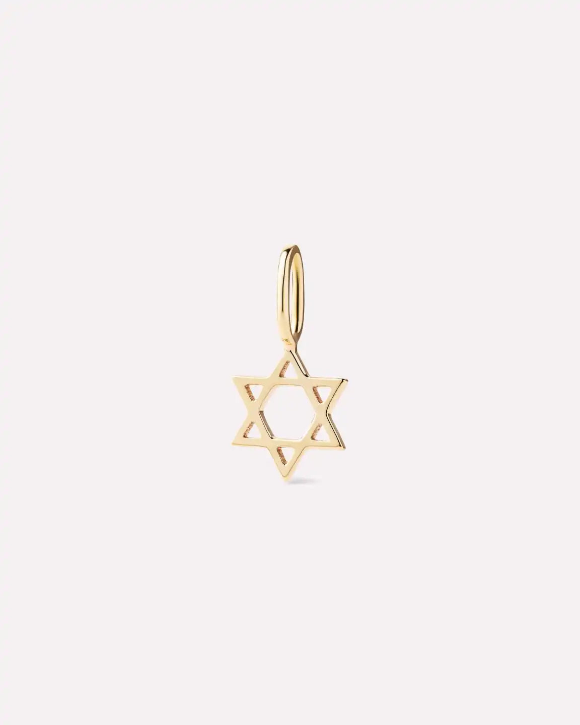 Solid Yellow Gold - Star of David Charm