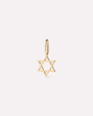 Solid Yellow Gold - Star of David Charm