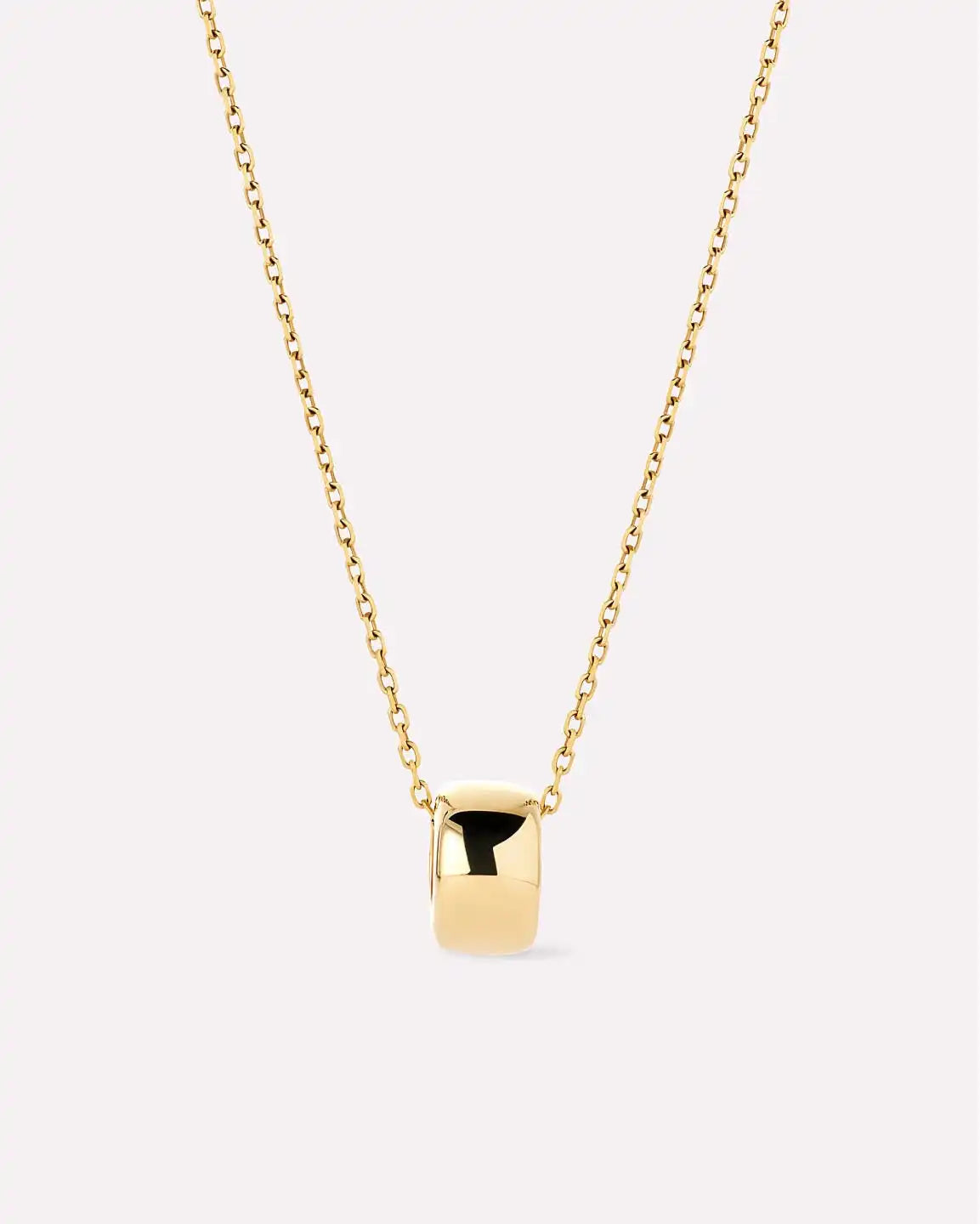 Solid Yellow Gold - Luna Charm Necklace