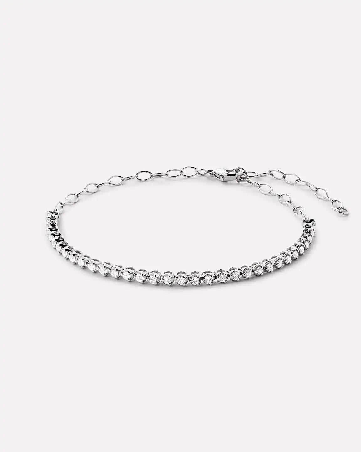 Solid White Gold - Diamond Tennis Bracelet (1/2 ctw)