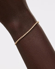 Solid Yellow Gold - Diamond Tennis Bracelet (1/2 ctw)