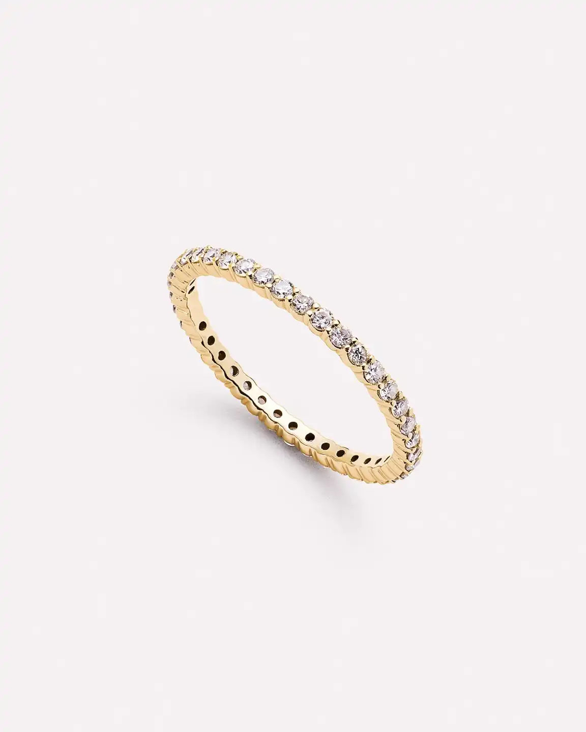 Solid Yellow Gold - Eternity Diamond Ring (1/2 ctw)
